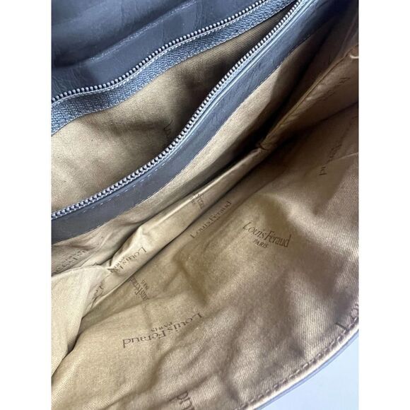 Louis Feraud Grey Leather Crossbody Bag - Picture 4 of 7